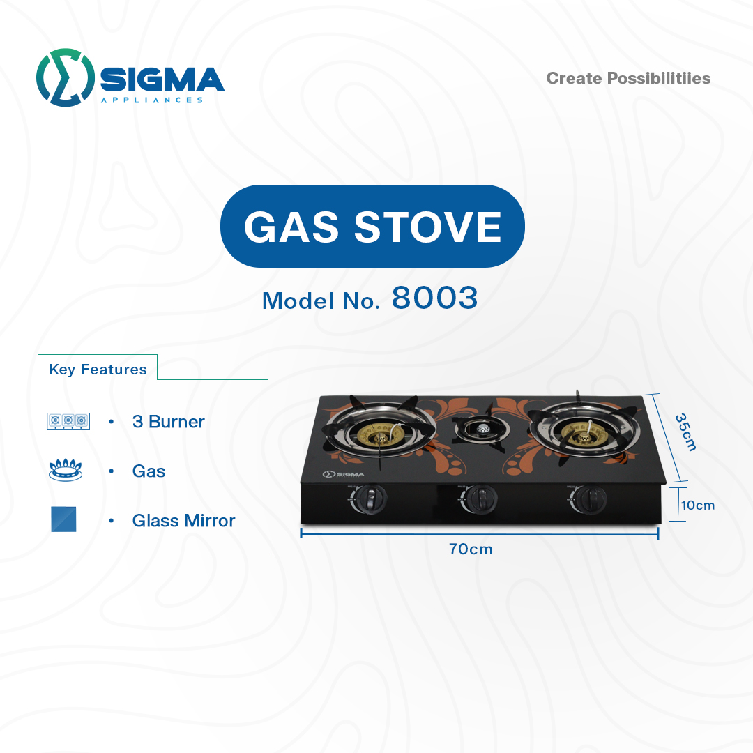 Sigma 8003 3-Burner Gas Stove – Premium Cast Iron Burner for Heavy-Duty Commercial Cooking 2 Sigma 8003 3-Burner Gas Stove – Premium Cast Iron Burner for Heavy-Duty Commercial Cooking - Image 2