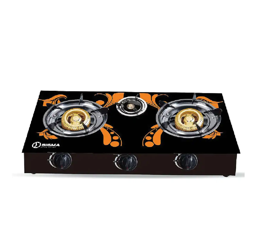 Sigma 8003 3-Burner Gas Stove – Premium Cast Iron Burner for Heavy-Duty Commercial Cooking 1 Sigma 8003 3-Burner Gas Stove